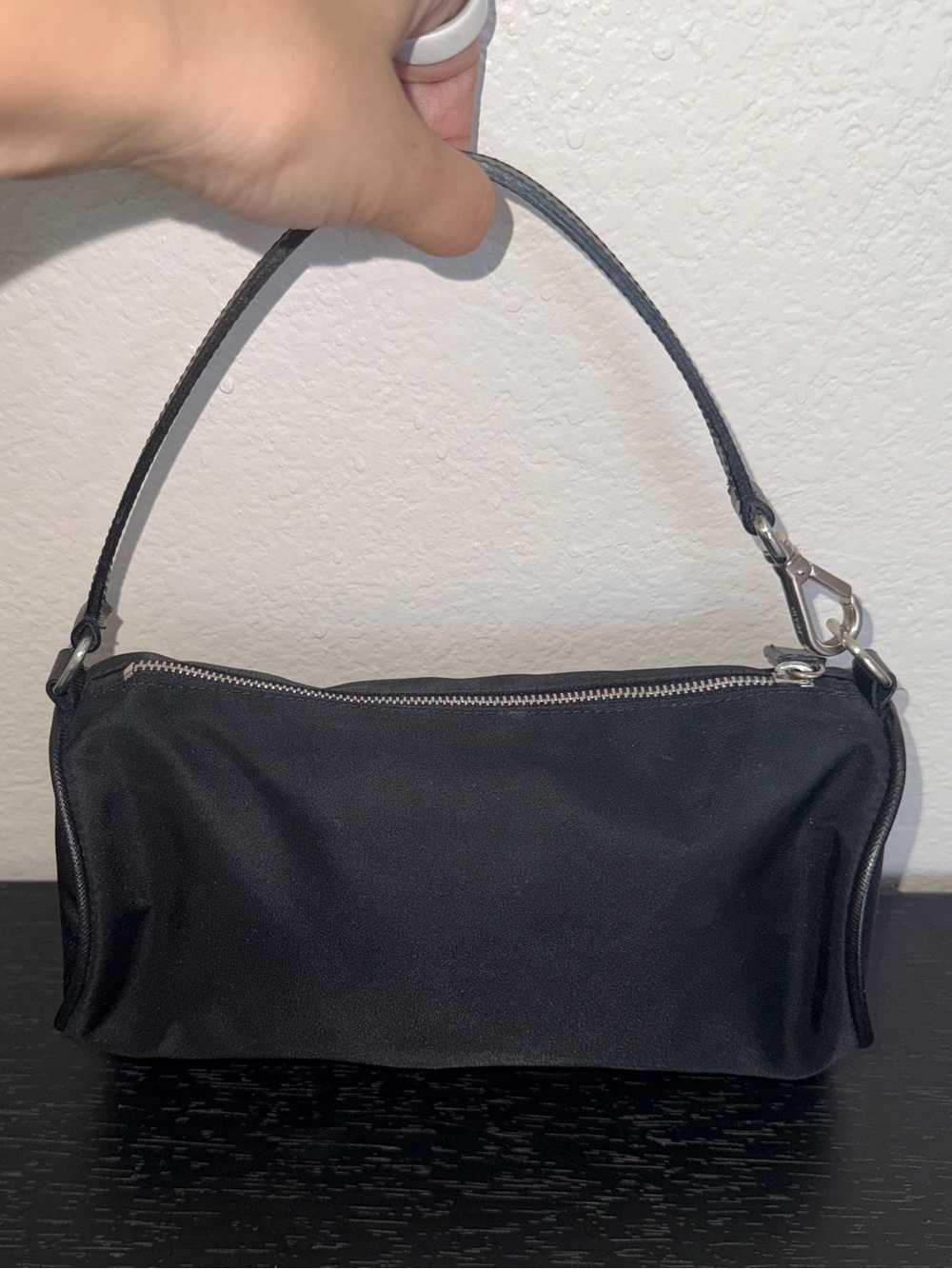 Vintage Prada Black Nylon Shoulder Bag - Picture 2 of 8